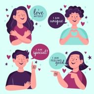 Say that you love yourself, be kinder to your younger self. (Image via Freepik/ Freepik)